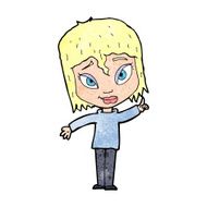 cartoon woman with idea N330
