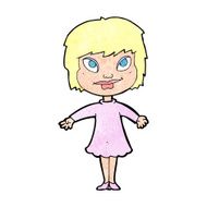 cartoon girl shrugging shoulders N35