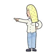 cartoon woman pointing N271