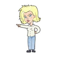 cartoon woman pointing N272