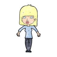 cartoon woman shrugging N75