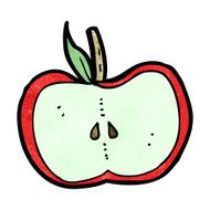 cartoon apple half N9