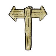 Cartoon Sign Post N88