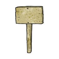 Cartoon Sign Post N89