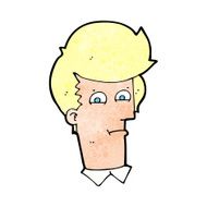 cartoon man narrowing eyes N43