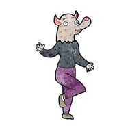 cartoon dancing werewolf woman N9