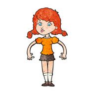 cartoon pretty girl N134
