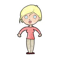 cartoon surprised woman N297