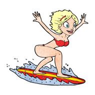 Cartoon Surfer Girl N28