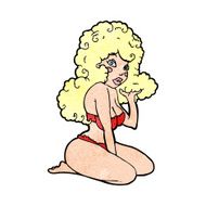 cartoon pin up girl N12