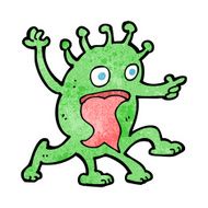 cartoon weird little alien N25