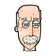 cartoon annoyed old man N83