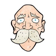 cartoon sad old man N23