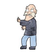 cartoon angry old man N189