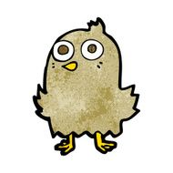 funny cartoon bird N235