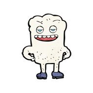 cartoon tooth looking smug N17