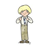 cartoon man wearing braces N13