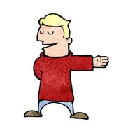 cartoon man gesturing direction N13