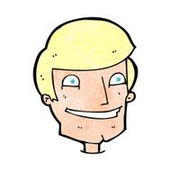 cartoon grinning man N115