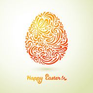 Vector egg made of pattern