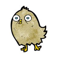 funny cartoon bird N236