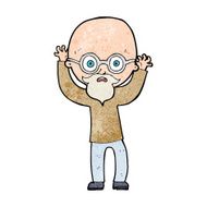 cartoon stressed bald man N14
