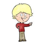 cartoon boy laughing and pointing N13