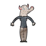 cartoon friendly werewolf woman N9