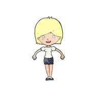 cartoon happy woman N336