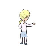 cartoon woman gesturing N37