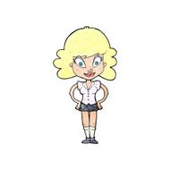 cartoon pretty woman N360