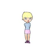 cartoon shy woman N64