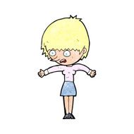 cartoon woman panicking N12