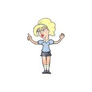 cartoon woman with idea N332