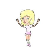 cartoon pretty girl N136