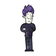 cartoon happy vampire man N37