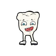 cartoon happy tooth N56