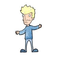 cartoon nervous man N201