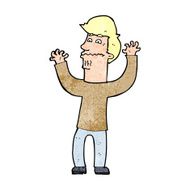 cartoon nervous man N202