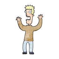 cartoon terrified man N361