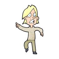 cartoon worried man pointing N37