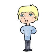 cartoon unhappy man N22
