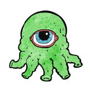 cartoon alien head N12