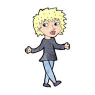 cartoon woman with no worries N48