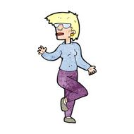 Cartoon Woman Waving N426