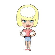 cartoon woman thinking N56