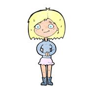 cartoon happy woman N337