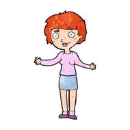 cartoon confused woman N141