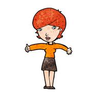cartoon woman giving thumbs up symbol N84