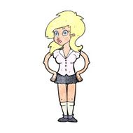 cartoon pretty woman N362